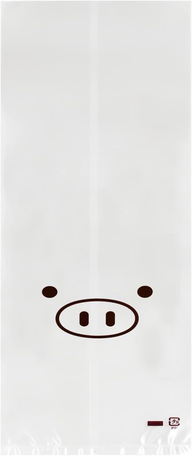 Paquetdusoleil Soleil 11271-50 Bread Bags, Made in Japan, Amazon.co.jp Exclusive, PP, White, Disposable, Single Material, Fold Top, 50 Sheets, 14.6 x 4.9 inches, 1 Loin, Pig, Commercial Use Set