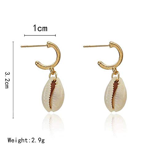 Seashell Earrings Gold Hoop and Puka Shell3