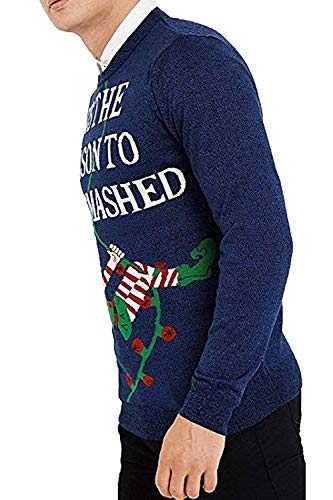 Threadbare Uomo Sottile Maglia Divertente Elfo Get...