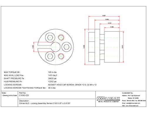 Climax Metals C193E-025 Series 193 Locking Assembly, Steel, 0.25