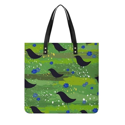 Sac à main shopper oiseaux adorables tote bag grand format pour femme