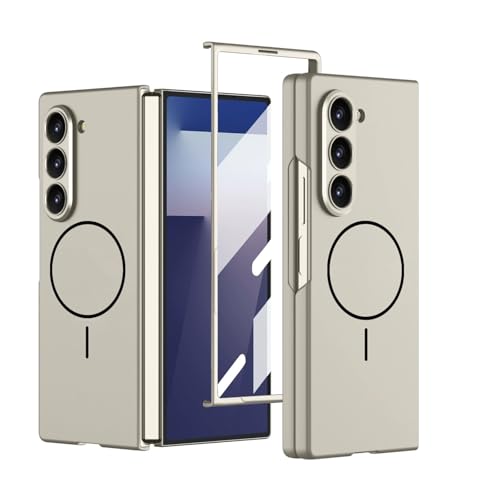 Coque de chargement magnétique Samsung Z Fold 7 antichoc avec protège écran kaki