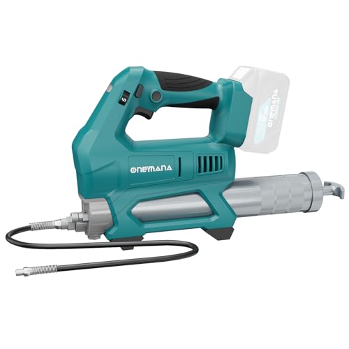 ONEMANA Cordless Grease Gun with 10 000 PSI Electric Grease Gun Cordless 20V 40 Grease Gun HosePower Grease Gun with 6-Speed Triggers(Tool Only)