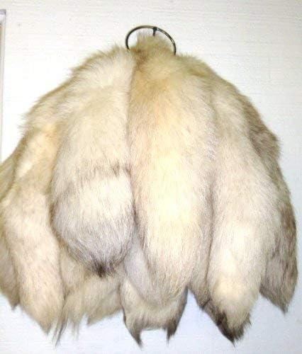 Large Blue Fox Tail with Key Chain 1 Fox Tail