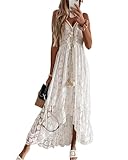 Occasion : la robe de plage longue est idéale pour porter dans de nombreuses occasions, telles que les loisirs, le quotidien, les rendez-vous, les fêtes, les anniversaires, les vacances, les anniversaires, la plage, les robes maxi avec ourlet en dentelle pour femme avec manches qui vous permettront de vous démarquer en toute occasion, robe de voyage, robe d'été en dentelle