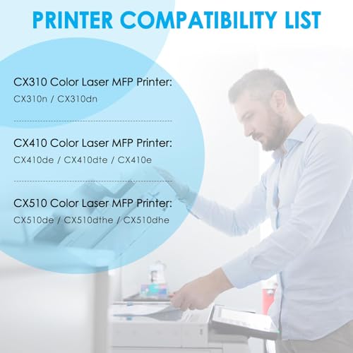 Image of LeciRoba 80C1S Toner Cartridge Replacement for Lexmark 801S (4-Pack)