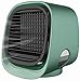 Personal Air Cooler Oczyszczacz, Mini Klimatyzator Przenośny chłodnica powietrza, 3 prędkość pulpitu chłodzącego wentylatora do biura pokojowego (zielony) (Color : Green)