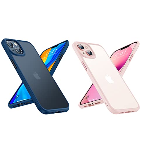 TORRAS Shockproof iPhone 13 Case Blue & Pink