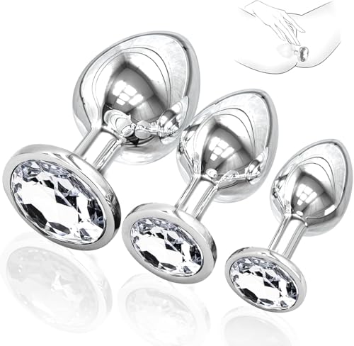 Newly 3pcs Stainless Steel Toys Plug Kit Portable Plug Butt for Women Trainer Kit Anales Adult Toys Relaxing Toys Tool for Men Women Sunglasses RW98766