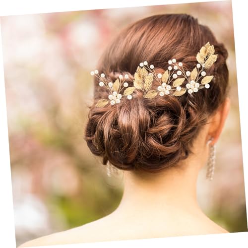 Accessoires de mariée élégants avec épingles à cheveux dorée VICASKY - 5