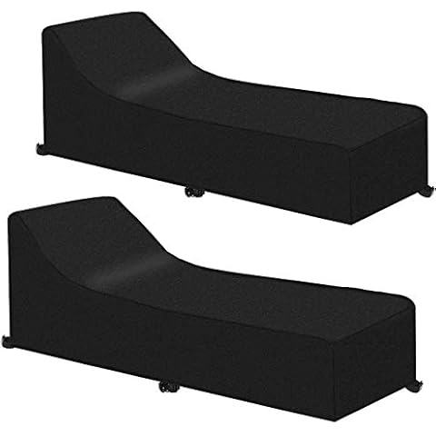 INMUA 2 Pack Funda Impermeable para Tumbona de Jardín Cover