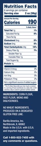Image of BARILLA Gluten Free Rotini, 12 Ounce - Non-GMO Gluten Free Pasta Made with Blend of Corn & Rice - Vegan Pasta (Pack of 4)
