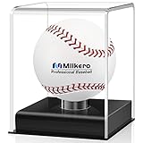 Mlikero Baseball Display Case, Baseball Holders for Balls Display, UV Protected Acrylic Display Case Memorabilia Display Storage Sports Official Baseball……