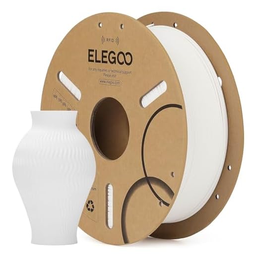 ELEGOO RFID PLA Filament 1.75mm White 1KG, Auto Identification 3D Printer Filament Compatible with Canvas, Dimensional Accuracy +/-0.02mm, 1kg(2.2lbs) Spool for Most 3D Printers