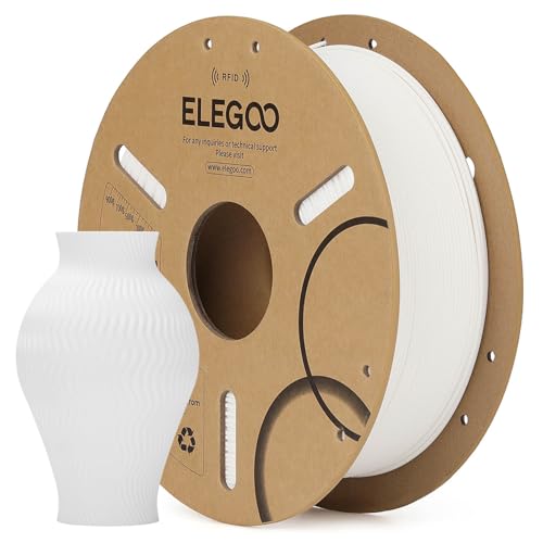 Image of ELEGOO RFID PLA 3D Printer Filament 1.75mm White 1KG Auto Identification
