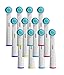 FLM Precision Clean EB17C - Cabezal de recambio para cepillo de dientes eléctrico compatibles con Braun Oral B, 12 unidades