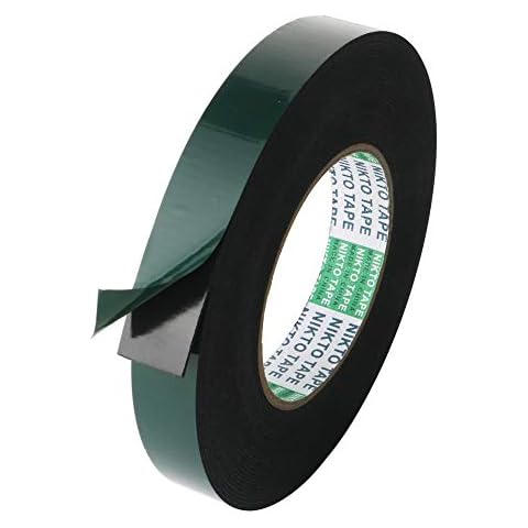 GTIWUNG 10 Meters Waterproof Mounting Adhesive Tape, Double Sided Foam Tape Black, 20mm Wide Sponge Tape for Automotive Grade Car Trims Number Plate Fixing, 1mm Thickness Cover