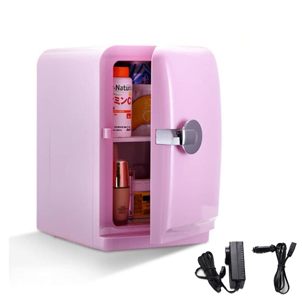 XIAOLIN Mini Lodówka, Lodówka Car Lodówka Cooler & Warmer Mini Lodówka 5 Litr / 6 Czy Chłodnica Elektryczna I Cieplejsza Przenośna Mini Lodówka Do Samochodu I Domu(Color:02)