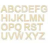 BILLIOTEAM 26 PCS 6' Wooden Craft Letters,Natural Blank Unfinished Wooden Capital Alphabet Letters for Kids Learning Gift,DIY Painting,Letter Board,Home Wall Decoration