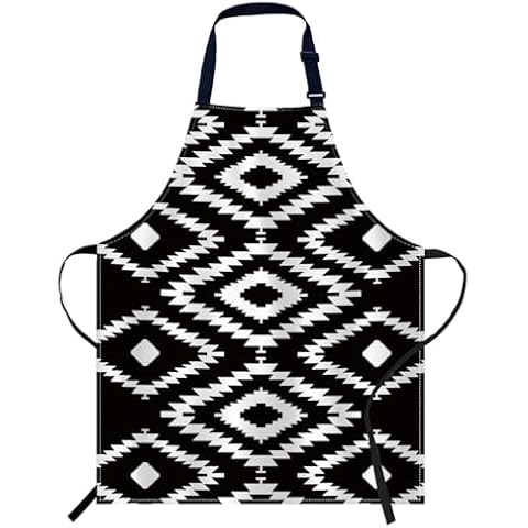oFloral Black and White Apron for Home Kitchen Cover