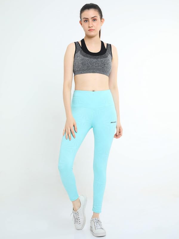 Image of High-Waist Workout Tights for Women - Breathable, Stretchable Activewear Leggings with UV Protection Stylish Sweat-Wicking Gymwear Perfect for Gym, Pilates, Yoga, and Fitness Enthusiasts