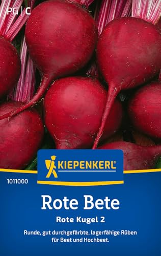 Kiepenkerl Rote Betesamen Rote Kugel 2 1011000 - Gemüsesamen für runde, lagerfähige Rüben mit einem Inhalt für 6 bis 8 lfd. Meter - Gemüse Pflanzen, Saatgut