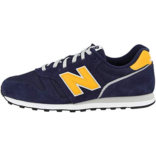 Image of New Balance Men's 373 Sneaker, Blue (Navy /Yellow Aa), 13