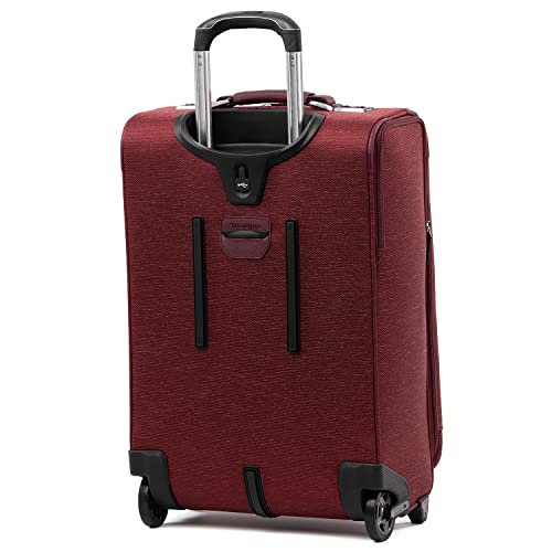 Travelpro Platinum Elite Softside Expandable Carry on Luggage, 2 Wheel Upright Suitcase, USB Port, Men and Women, Bordeaux, Carry On 22-Inch2
