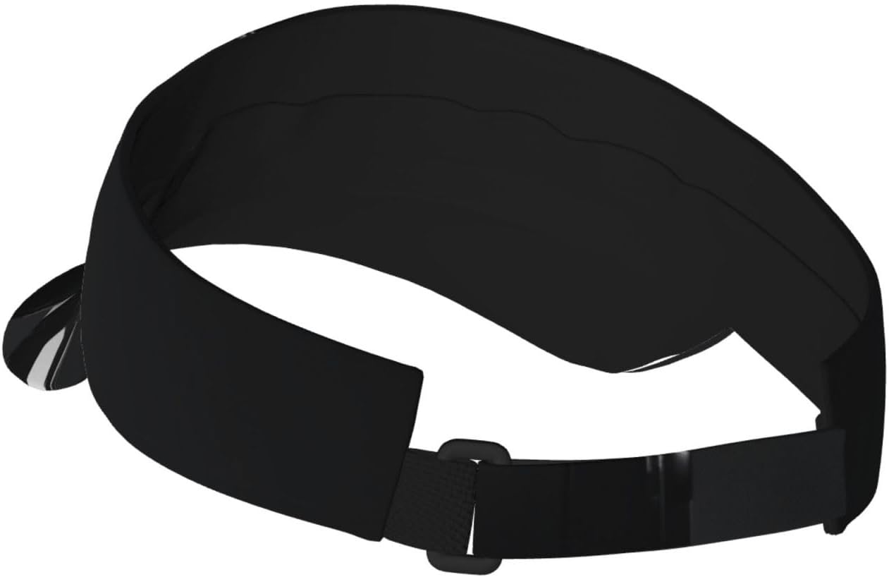 Black Robot Print Sports Sun Visor Men Women Lightweight Cooling Stretchy Visor Hat for Running, Tennis, Golf