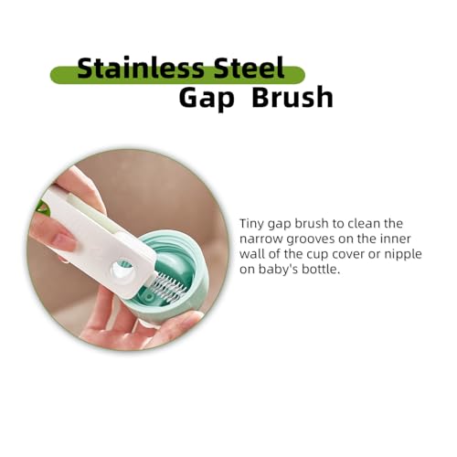 Image of A Multifunctional Cleaning Brush That is Good at Cleaning Stainless Steel Cup Lids and U-Shaped Cup Mouths