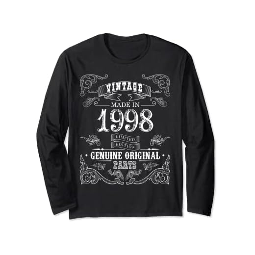 24 Año de edad Cumpleaños 24th Bday Presente 1998 Regalos de cumpleaños Manga Larga