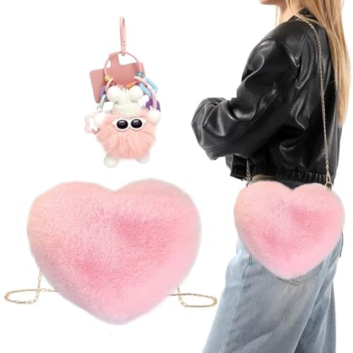 Imagen de 1 Bolso De Cuerpo Cruzado En Forma De Corazón Y 1 Cole De Dibujos Animados