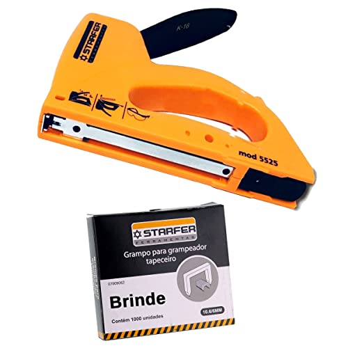 Grampeador Tapeceiro Profissional ABS 5525 + 1000 Grampo 10.6/6mm Starfer