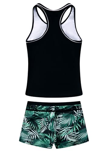 Image of Little Girls' Summer Swimwear Two Piece Boyshort Tankini Kids Swimsuit