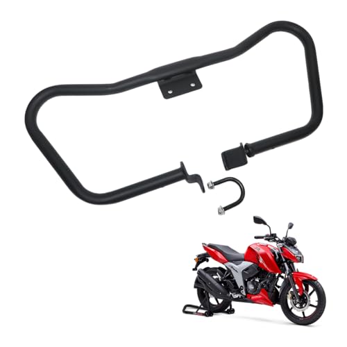 Image of TVS Motorcycle Crash Guard | Black Powder Coated & Heavy Quality Aluminium Crash Guard