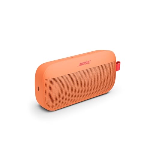 Image of Bose SoundLink Flex Bluetooth Speaker (2nd Gen) - Portable Outdoor Speaker with Hi-Fi Audio, Waterproof and Dustproof, USB-C, Up to 12 Hours Battery Life, Sunset Peach - Limited Edition Color