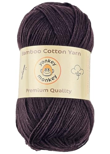 Image of 10-Pack of Yonkey Monkey 500 Grams Yarn - 70% Rayon derived from Bamboo, 30% Cotton - Imported - Brown 9036