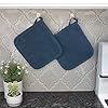 RITZ Terry Potholder & Hot Pad: Unparalleled Heat Resistant, Durable 100% Cotton – Ergonomically Designed for Optimal Grip – Easy-Care Machine Washable – 2-Pack, Midnight #4