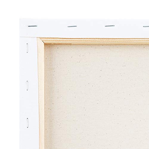Pre Stretched Cotton Canvas, 8X10 Inch | 10 Pack Of Triple Primed Blank White Artists Canvases | Art Supplies For Painting, Acrylics, And Oil Paint | Value Set #TOP3
