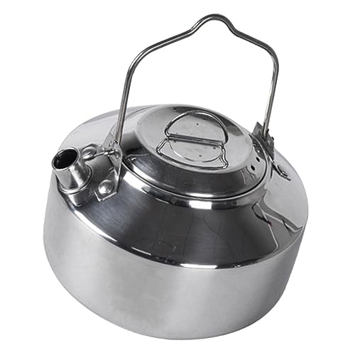 Mikikit Camping Water Kettle Outdoor Kettle Portable Tea Pot Camping Accessory Kitchen Stovetop