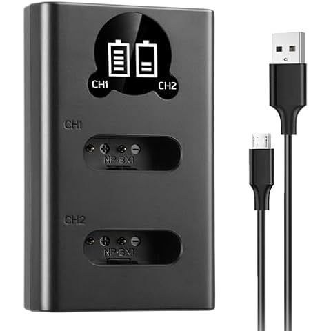 KWTOUL NP-BX1 Dual Battery Charger for Sony Cover