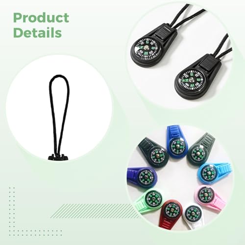 50 mini brújulas de colores con cuerda para camping miniatura 4