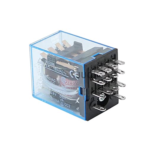 Relé electromagnético MY4NJ 220V para evitar sobrecargas mediante control 4NO 4NC 4