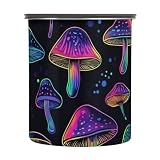 Qumton Stainless Steel Jar, Fantasy Magic Mushroom (004) Food Storage Container with Lid, Sealed and Moisture-Proof, Suitable for Coffee Beans, Nuts and Candies, 30 oz