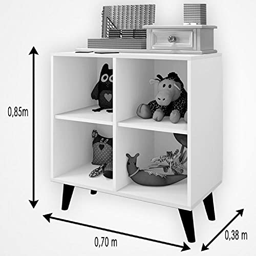 Quarto Infantil com Cama Montessoriana e 2 Estantes Organizadores J&a Móveis Rosa