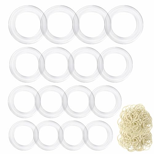 Clothing Cinch Clips - Invisible Clothing Accessory for Cinch Shirts, Dresses, Skirts and Scarves, Changing The Shape and Style of Your Clothes, Set Includes 12 Rings (4 Sizes) + 50 Rubber Bands