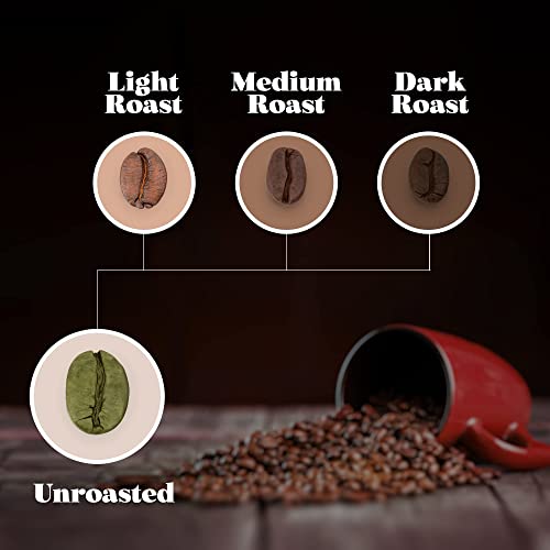 Organic Arabica Whole Coffee Beans Medium Roasted, Low-Acidic & Half Caffeinated Special Mixture Of Pear, Buttery, Grapefruit & Tea Rose Flavors (12Oz) #TOP1