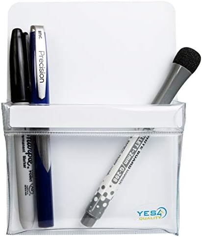 YES4QUALITY Magnetic Pen Holder for Refrigerator with Strong Magnetic Back - Dry Erase Marker Holder Ideal for Whiteboard, Fridge - Pencil Cup (Medium, White)