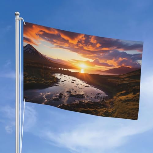 Drapeaux 122 x 183 cm en polyester 200D robuste pour extérieur avec œillets - 7