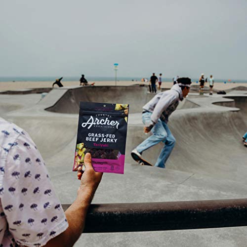 Teriyaki Beef Jerky By Country Archer, 100% Grass-Fed, Gluten Free, High Protein Snacks, 2.5 Ounce, 4 Pack #TOP6